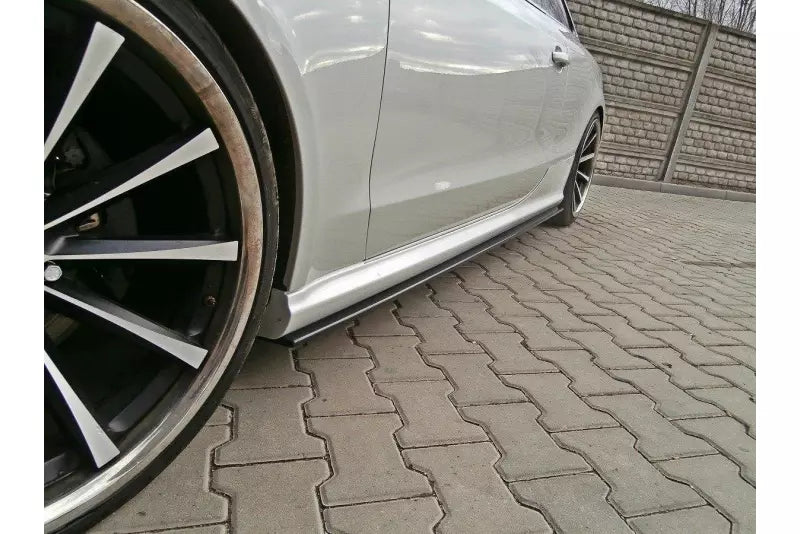 Maxton Design Seitenschweller (Paar) für Audi RS5 B8 8T (vor und nach Facelift) Hochglanz schwarz – Ansicht 3