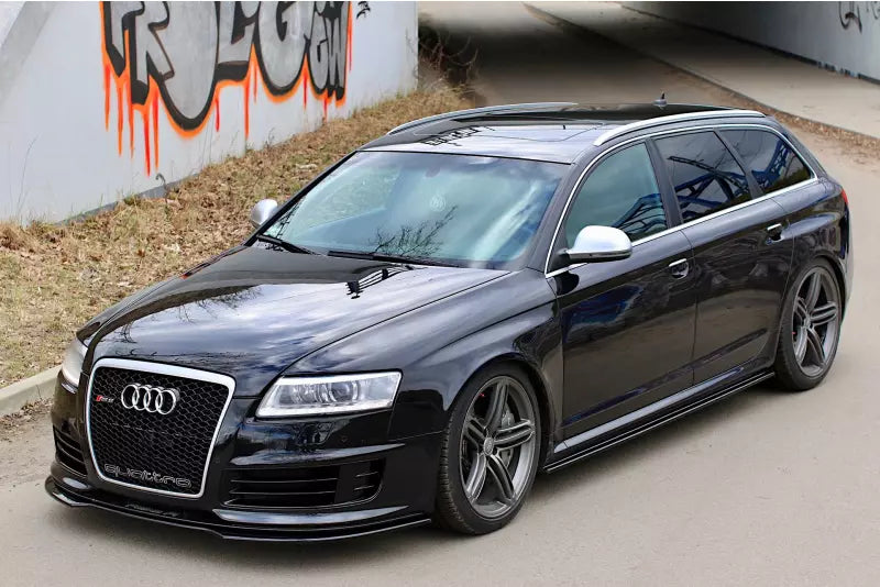 Maxton Design Seitenschweller (Paar) für Audi RS6 C6 Hochglanz schwarz – Ansicht 1