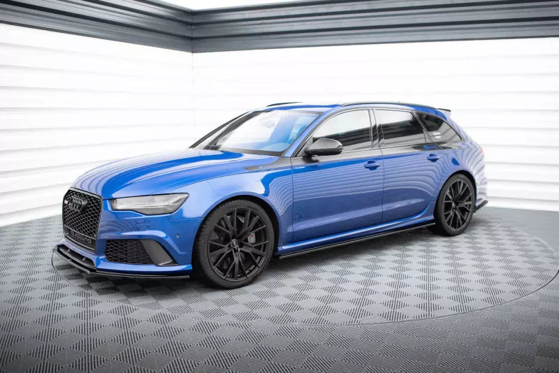 Maxton Design Seitenschweller (Paar) für Audi RS6 C7 Hochglanz schwarz – Ansicht 3
