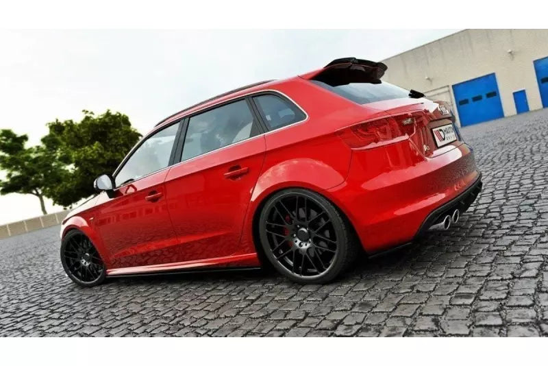 Maxton Design Seitenschweller (Paar) für Audi S3 / A3 S-Line 8V 2013-2020 Sportback Hochglanz schwarz – Ansicht 2