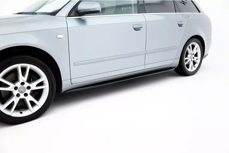 Maxton Design Seitenschweller (Paar) für Audi S4 / A4 / A4 S-Line B6 B7 Hochglanz schwarz – Ansicht 1