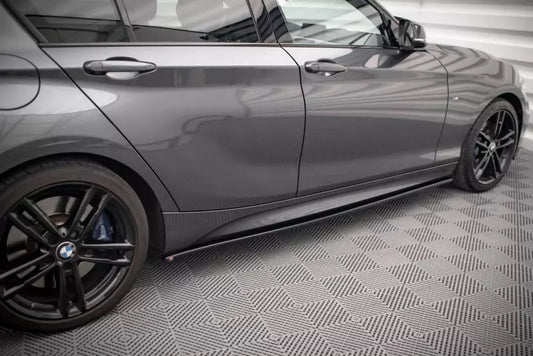 Maxton Design Seitenschweller (Paar) V.1 für BMW 1er F20 M135i / M140i / M Paket (5-Türer) Hochglanz schwarz – Ansicht 1