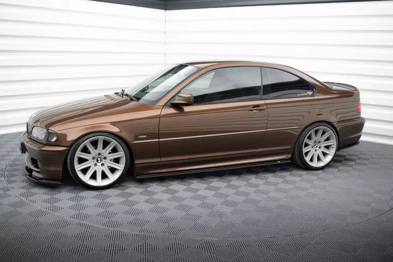 Maxton Design Seitenschweller (Paar) für BMW 3er E46 M-Paket Coupe / Cabrio Hochglanz schwarz – Ansicht 2