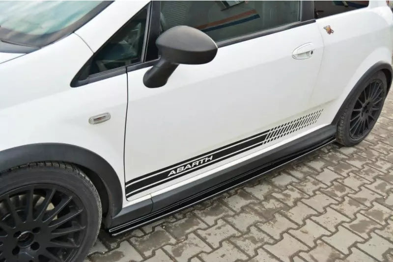 Maxton Design Seitenschweller (Paar) für Fiat Grande Punto Abarth Hochglanz schwarz – Ansicht 1