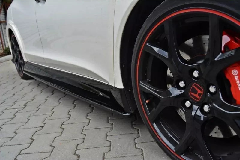 Maxton Design Seitenschweller (Paar) für Honda Civic IX Mk9 Type R Hochglanz schwarz – Ansicht 1