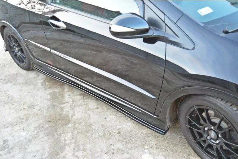 Maxton Design Seitenschweller (Paar) für Honda Civic VIII Mk8 Type S/R Hochglanz schwarz – Ansicht 2