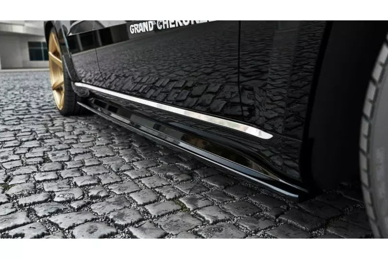 Maxton Design Seitenschweller (Paar) für Jeep Grand Cherokee WK2 Summit Facelift Hochglanz schwarz – Ansicht 1