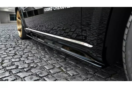 Maxton Design Seitenschweller (Paar) für Jeep Grand Cherokee WK2 Summit Facelift Hochglanz schwarz – Ansicht 1