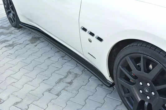 Maxton Design Seitenschweller (Paar) für Maserati Granturismo 2007-2011 Hochglanz schwarz – Ansicht 1