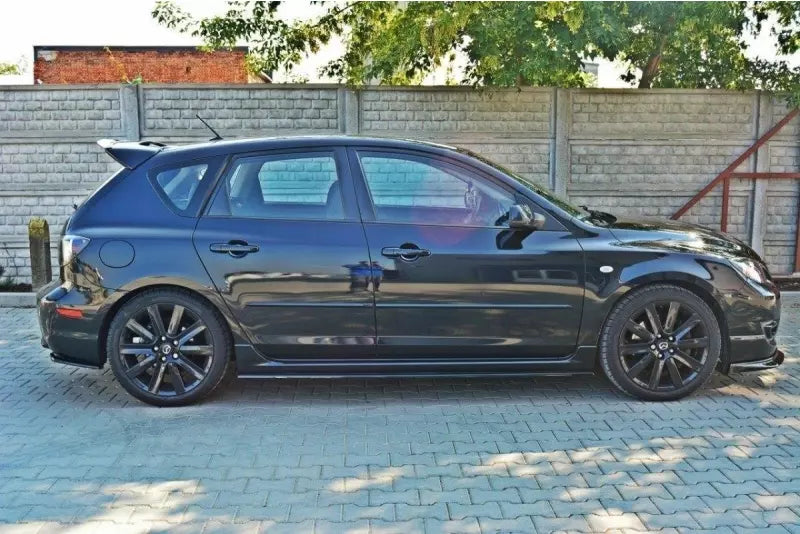 Maxton Design Seitenschweller (Paar) für Mazda 3 MPS Mk1 vor Facelift Hochglanz schwarz – Ansicht 2