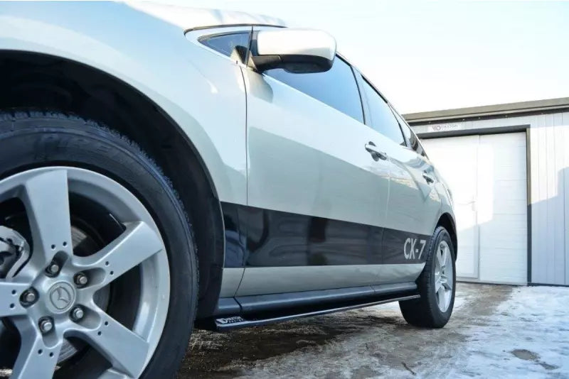 Maxton Design Seitenschweller (Paar) für Mazda CX-7 Hochglanz schwarz – Ansicht 1