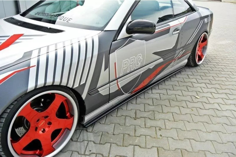 Maxton Design Seitenschweller (Paar) für Mercedes CL C205 Hochglanz schwarz – Ansicht 2
