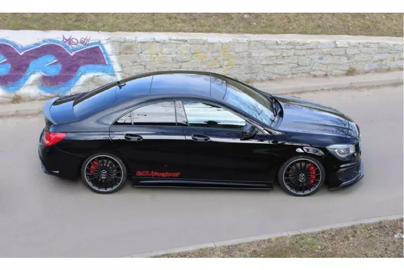 Maxton Design Seitenschweller (Paar) für Mercedes CLA 45 AMG C117 vor Facelift Hochglanz schwarz – Ansicht 3