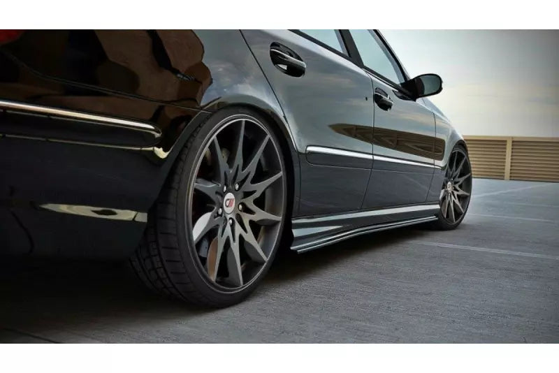 Maxton Design Seitenschweller (Paar) für Mercedes E-Klasse W211 AMG Hochglanz schwarz – Ansicht 2