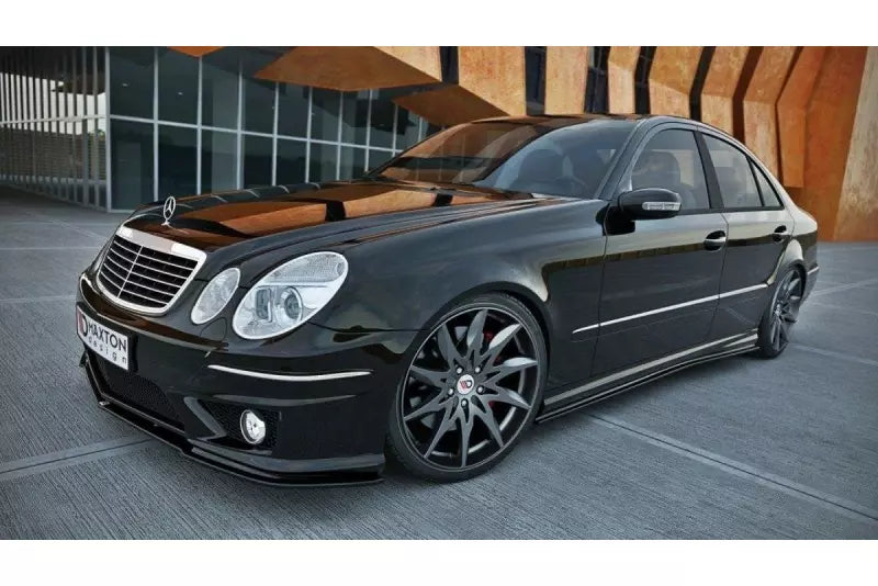 Maxton Design Seitenschweller (Paar) für Mercedes E-Klasse W211 AMG Hochglanz schwarz – Ansicht 3