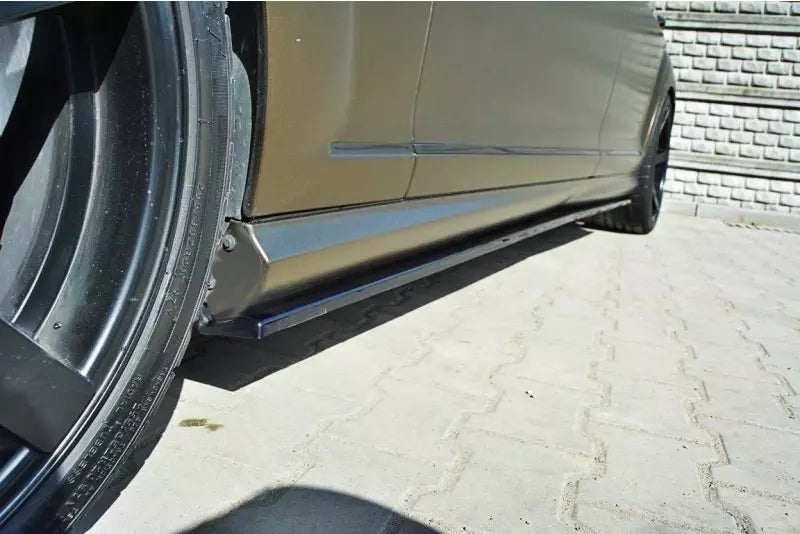 Maxton Design Seitenschweller (Paar) für Mercedes S-Klasse W221 AMG LWB Hochglanz schwarz – Ansicht 1