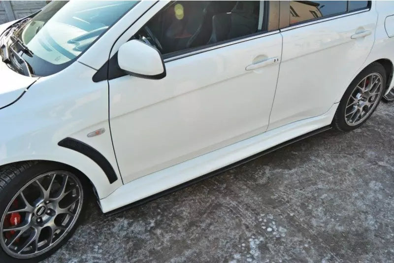 Maxton Design Seitenschweller (Paar) für Mitsubishi Lancer Evo X Hochglanz schwarz – Ansicht 1