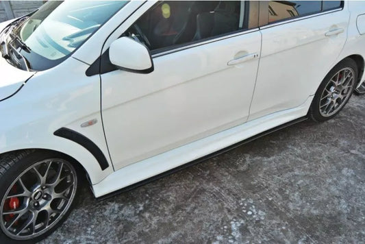 Maxton Design Seitenschweller (Paar) für Mitsubishi Lancer Evo X Hochglanz schwarz – Ansicht 1