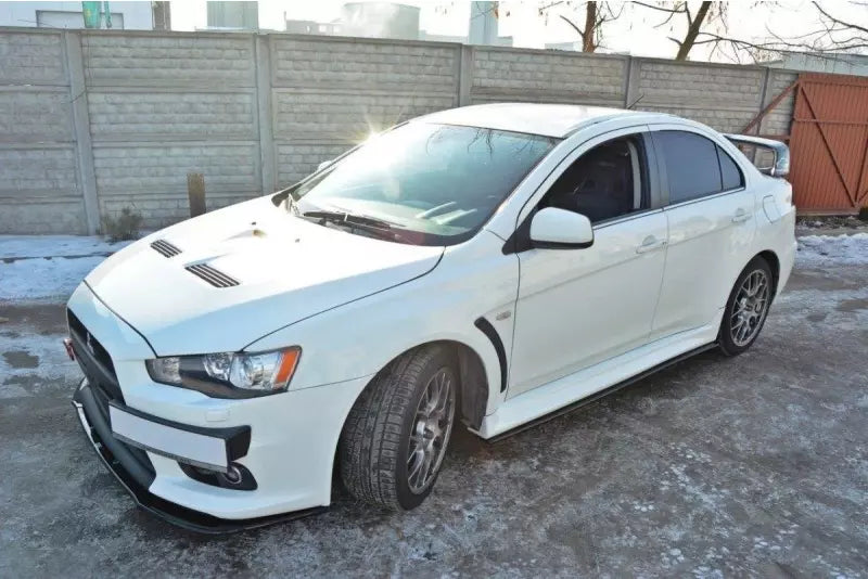Maxton Design Seitenschweller (Paar) für Mitsubishi Lancer Evo X Hochglanz schwarz – Ansicht 3