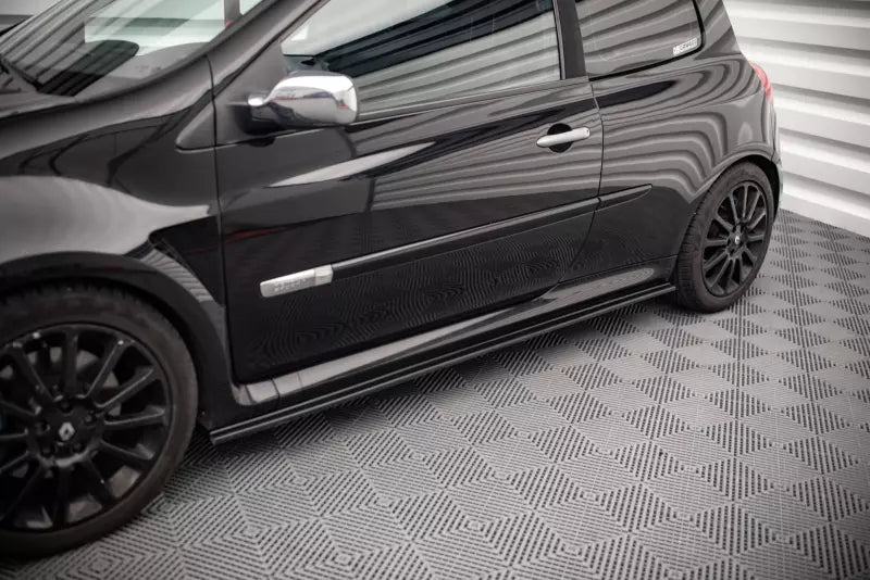 Maxton Design Seitenschweller (Paar) für Renault Clio 3 RS Hochglanz schwarz – Ansicht 1
