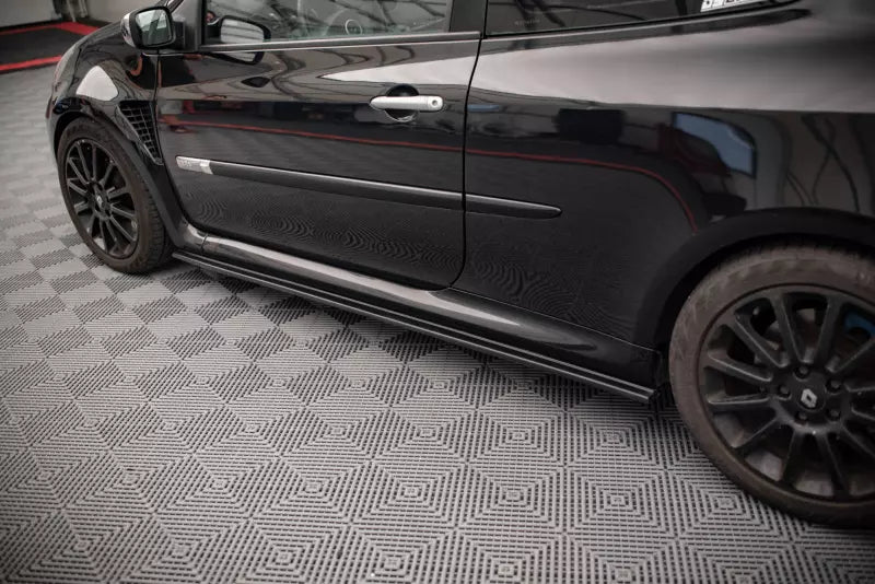 Maxton Design Seitenschweller (Paar) für Renault Clio 3 RS Hochglanz schwarz – Ansicht 3