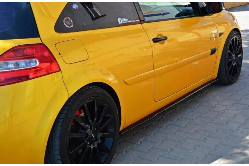 Maxton Design Seitenschweller (Paar) für Renault Megane 2 RS Hochglanz schwarz – Ansicht 1
