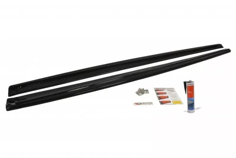 Maxton Design Seitenschweller (Paar) für Seat Leon 2 (Typ 1P) MS Design Hochglanz schwarz – Ansicht 3