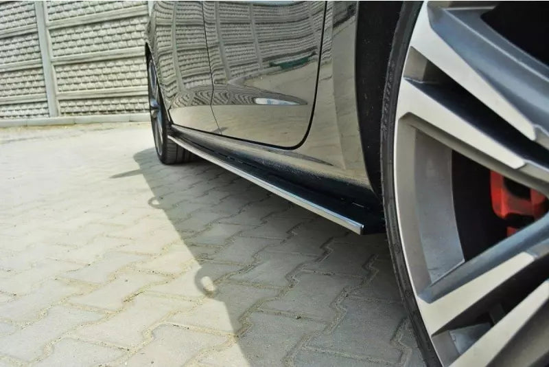 Maxton Design Seitenschweller (Paar) für Seat Leon 3 (Typ 5F) Cupra / FR Hochglanz schwarz – Ansicht 1