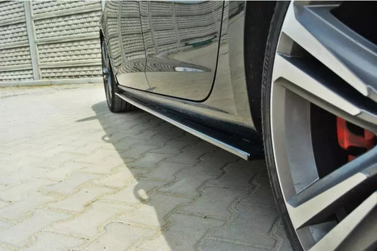 Maxton Design Seitenschweller (Paar) für Seat Leon 3 (Typ 5F) Cupra / FR Hochglanz schwarz – Ansicht 1