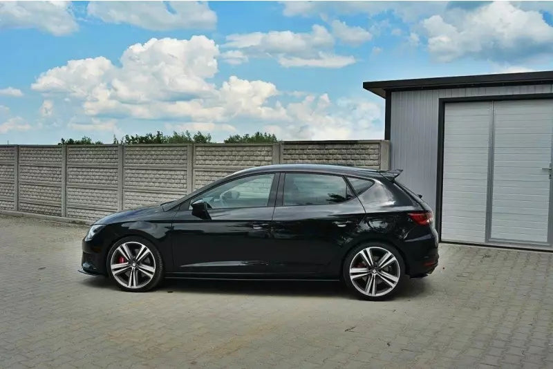 Maxton Design Seitenschweller (Paar) für Seat Leon 3 (Typ 5F) Cupra / FR Hochglanz schwarz – Ansicht 2