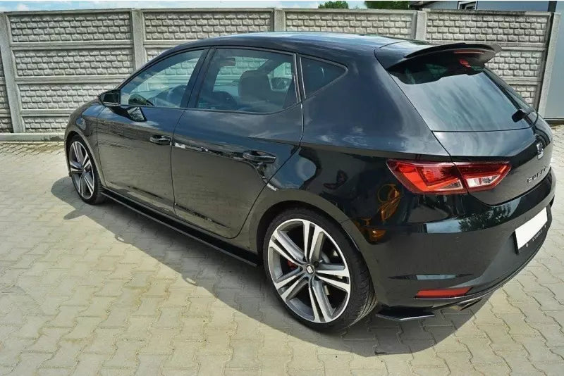 Maxton Design Seitenschweller (Paar) für Seat Leon 3 (Typ 5F) Cupra / FR Hochglanz schwarz – Ansicht 3