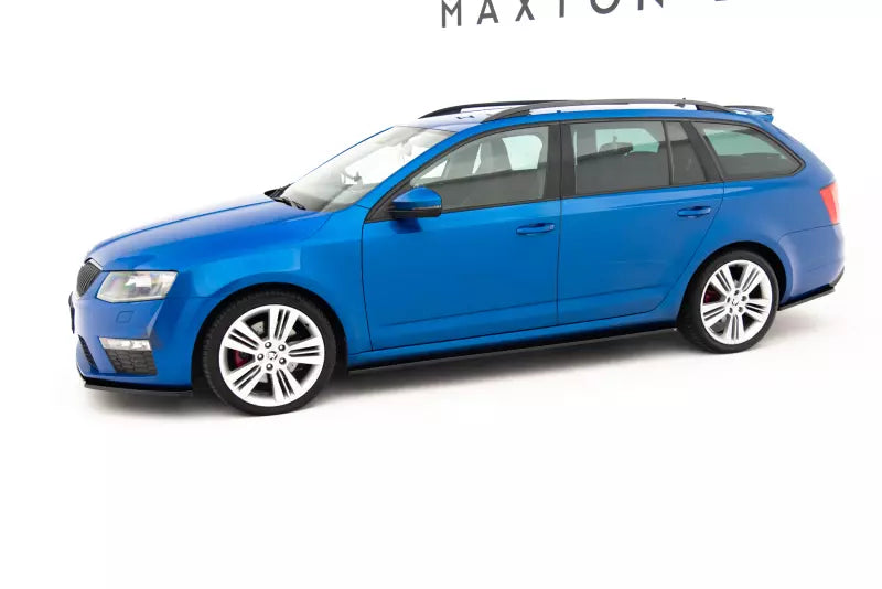 Maxton Design Seitenschweller (Paar) für Skoda Octavia RS 3 III 5E (vor und nach Facelift) Hochglanz schwarz – Ansicht 2