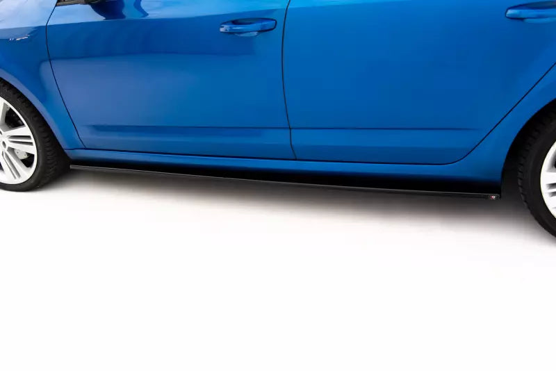 Maxton Design Seitenschweller (Paar) für Skoda Octavia RS 3 III 5E (vor und nach Facelift) Hochglanz schwarz – Ansicht 3