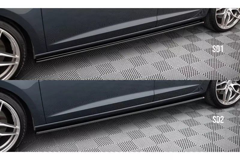 Maxton Design Seitenschweller (Paar) V.2 für Seat Leon 3 (Typ 5F) Cupra / FR Facelift Hochglanz schwarz – Ansicht 3