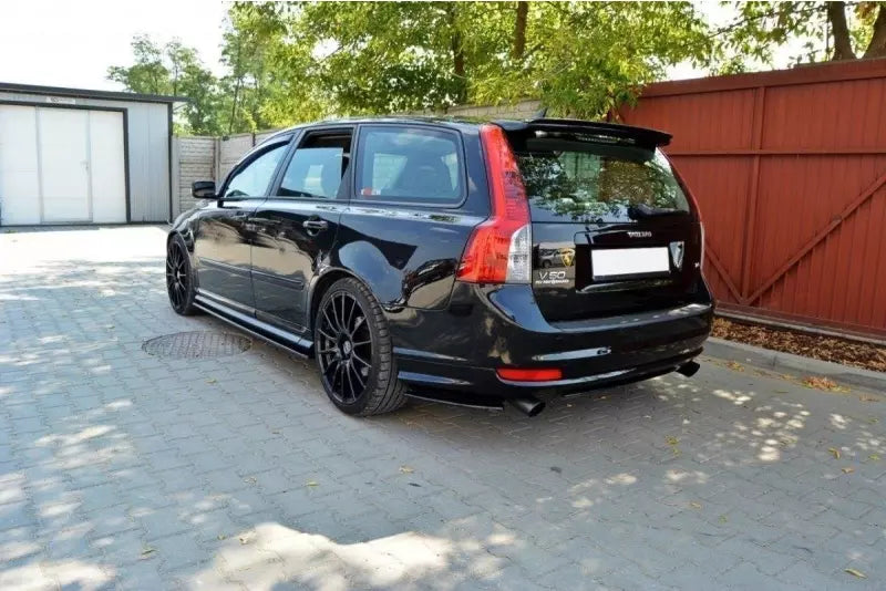 Maxton Design Seitenschweller (Paar) für Volvo V50F R-Design Hochglanz schwarz – Ansicht 3