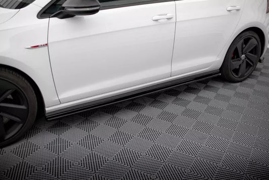 Maxton Design Seitenschweller (Paar) für VW Golf 7 GTI / GTD 2012-2020 Hochglanz schwarz – Ansicht 1