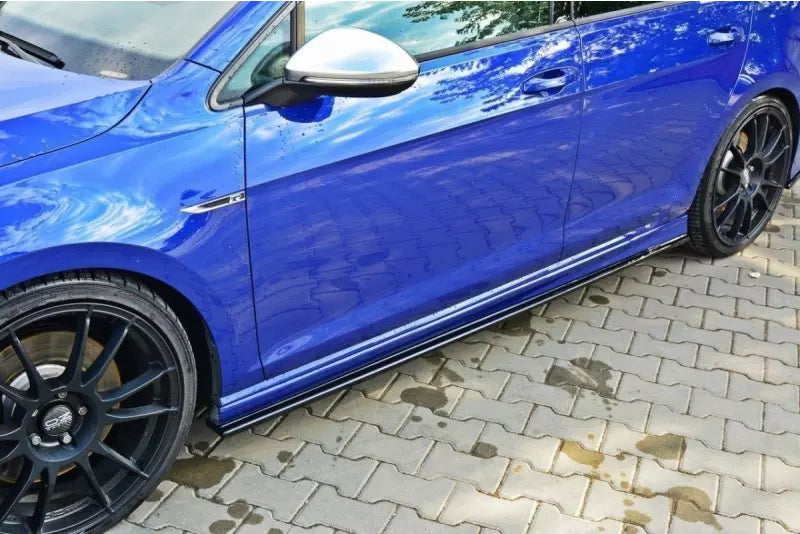 Maxton Design Seitenschweller (Paar) für VW Golf 7 R / R-Line Hatchback & Kombi Hochglanz schwarz – Ansicht 3