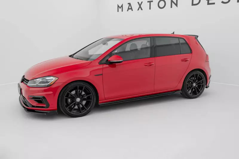 Maxton Design Seitenschweller (Paar) für VW Golf 7 R-Line / R Facelift ab 03/2017 Hochglanz schwarz – Ansicht 2
