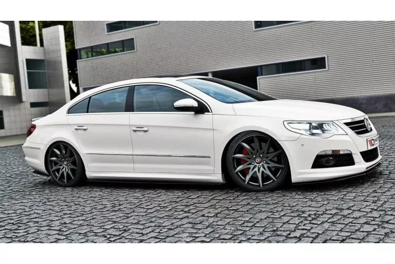 Maxton Design Seitenschweller (Paar) für VW Passat CC R36 R-Line vor Facelift Hochglanz schwarz – Ansicht 1