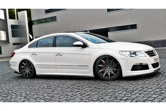 Maxton Design Seitenschweller (Paar) für VW Passat CC R36 R-Line vor Facelift Hochglanz schwarz – Ansicht 1