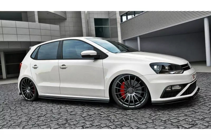 Maxton Design Seitenschweller (Paar) für VW Polo 5 GTI Facelift Hochglanz schwarz – Ansicht 1