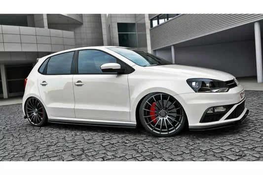 Maxton Design Seitenschweller (Paar) für VW Polo 5 GTI Facelift Hochglanz schwarz – Ansicht 1
