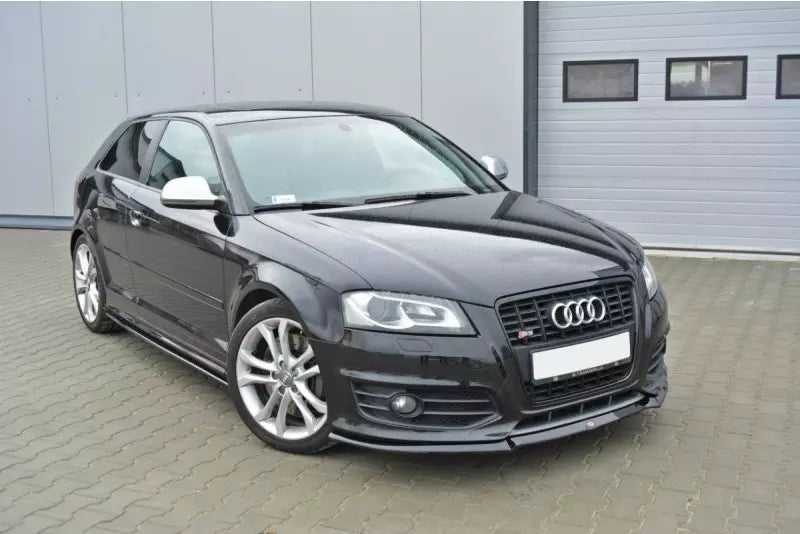 Maxton Design Frontlippe V.1 für Audi S3 8P Facelift Hochglanz schwarz – Ansicht 1