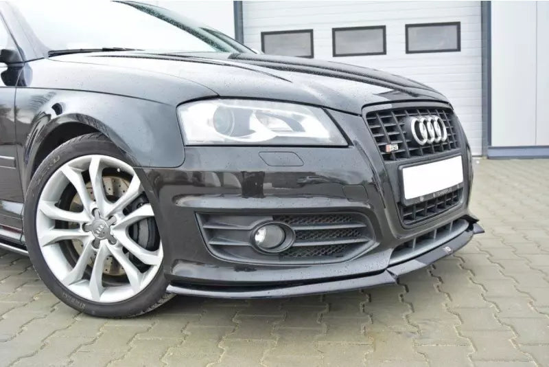 Maxton Design Frontlippe V.1 für Audi S3 8P Facelift Hochglanz schwarz – Ansicht 2