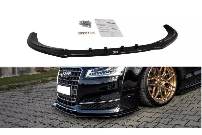 Maxton Design Frontlippe V.1 für Audi S8 D4 Facelift Hochglanz schwarz – Ansicht 1