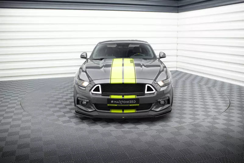 Maxton Design Frontlippe V.1 für Ford Mustang GT Mk6 Hochglanz schwarz – Ansicht 2