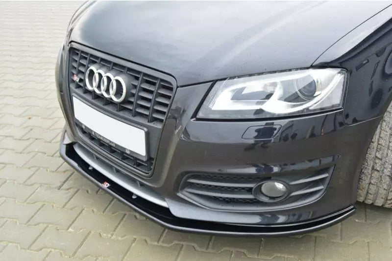 Maxton Design Frontlippe V.2 für Audi S3 8P Facelift Hochglanz schwarz – Ansicht 3