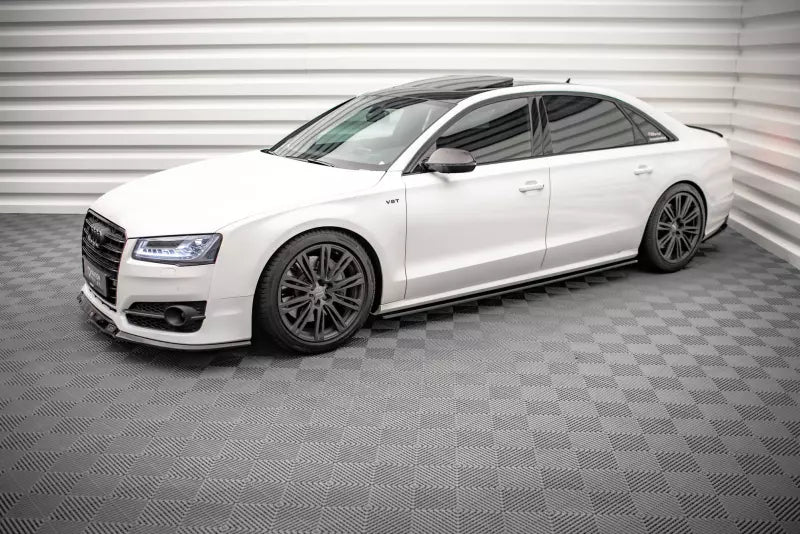 Maxton Design Frontlippe V.2 für Audi S8 D4 Facelift Hochglanz schwarz – Ansicht 2