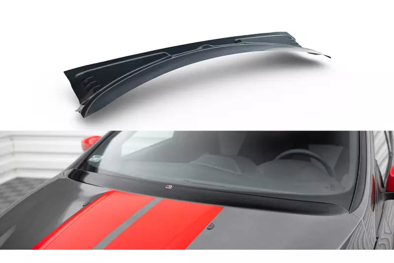 Maxton Design Motorhaubenverlängerung für Ford Focus Mk3 Facelift Hochglanz schwarz – Ansicht 1