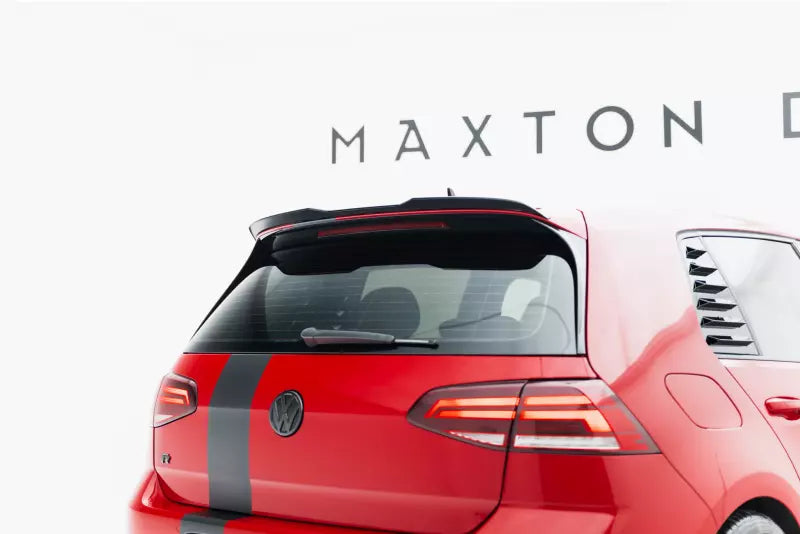 Maxton Design Heckspoiler Lippe V.3 für VW Golf 7 GTI / GTD / TCR / R und R-Line 2012-2020 Hochglanz schwarz – Ansicht 1